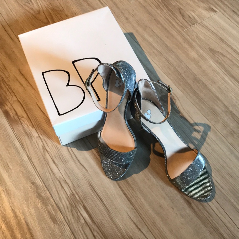 NORDSTROM BP Silver Metallic Heels